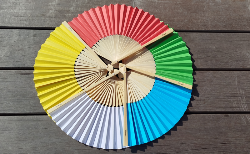Eventails bambou papier Bergues